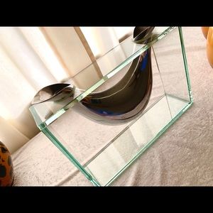 Glass mirror modern vase